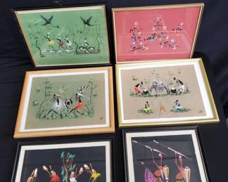 Lot # : 349 - Group of signed watercolor paintings
