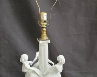 Lot # : 96 - German figural porcelain lamp
