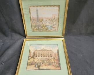 Lot # : 199 - Pair of vintage framed French tapestries
