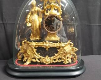 Lot # : 275 - French gilt spelter figural clock
