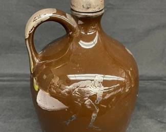 Lot # : 470v - Fulper ceramic sports themed music jug
