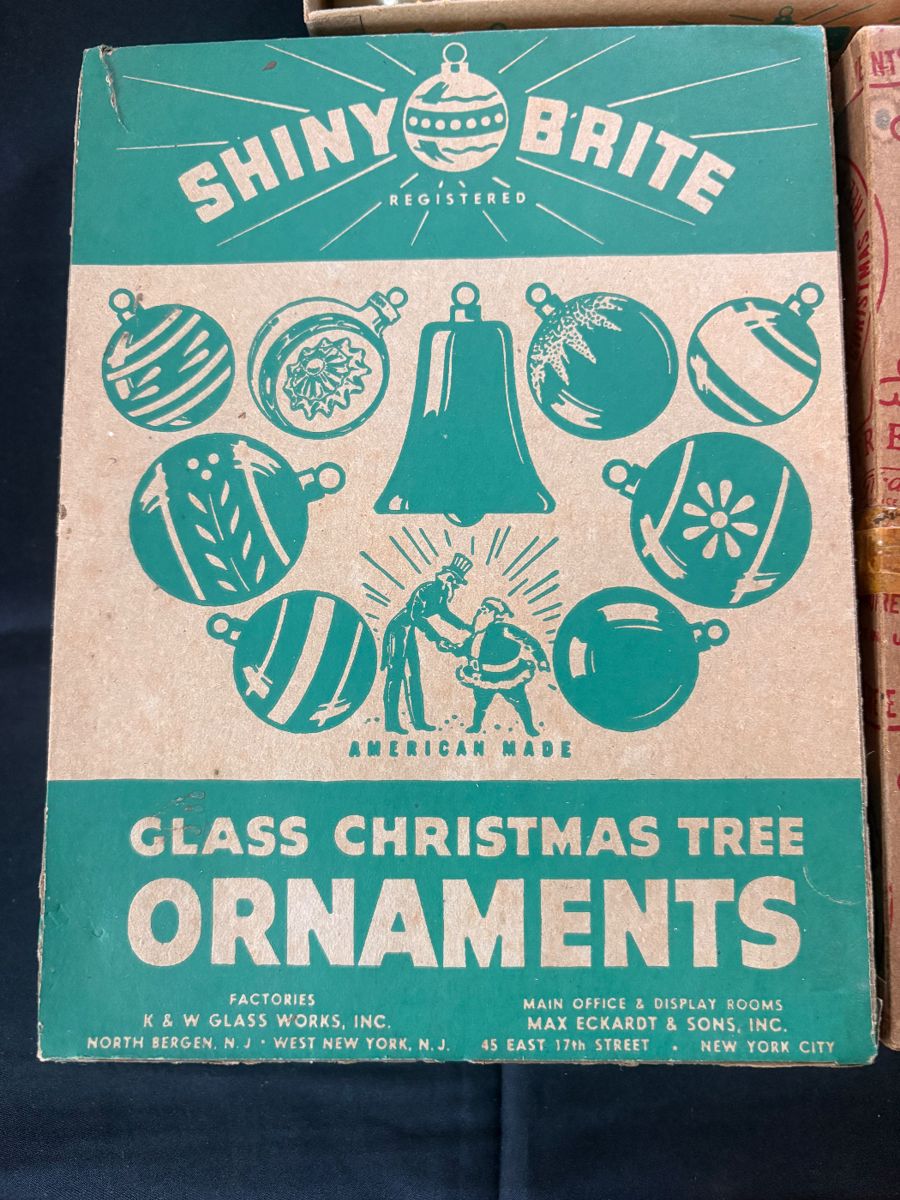 Shiny Brite boxed orniments 