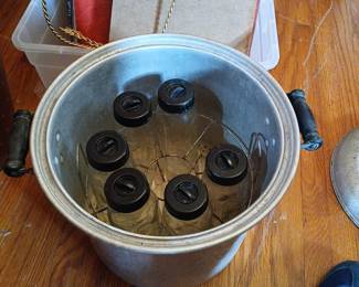 Vintage /antique baby bottle pot with bottles
