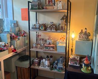 Party lite candle holder ceramic houses