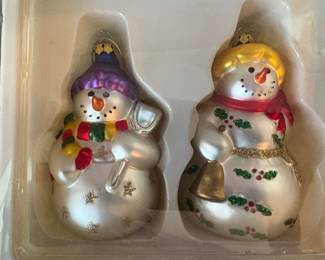 Blown glass ornament set