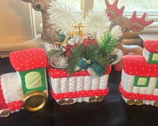 Vintage Kimple Mold train set ceramic 