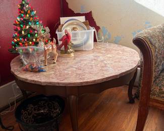 Marble top coffee table