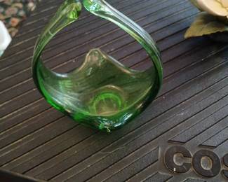 Green blow glass 
