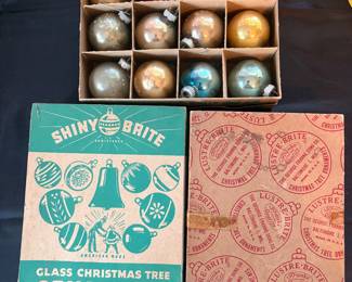 Shiny Brite boxed orniments 