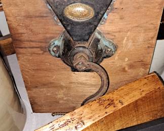 Antique wall coffee grinder