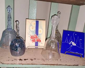 Crystal and glass etched bells