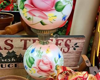 Vintage hurricane lamp