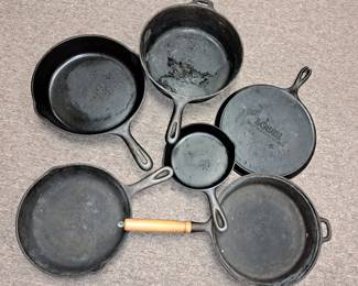 Much cast iron. Cast iron.skillets