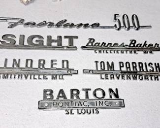 Nostalgic metal dealer advertising.