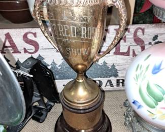 Vintage St. Joseph loving cup "Best Red Rose In Show Tom Frazer's Traveling Trophy"