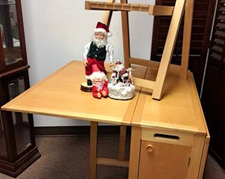 Really cool drop leaf table w/ 4 chairs-All-in-one!!