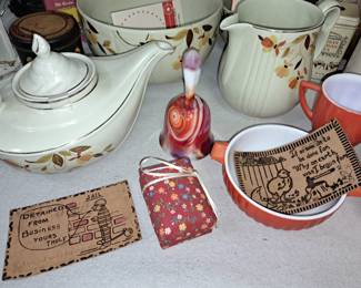 Much, much miscellaneous!! Postcards, Jewel Tea, Imperial Slag glass bell