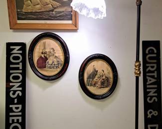 Vintage cast iron parlor floor lamp