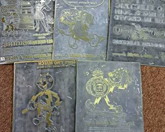 Vintage St. Joseph Light and Power Reddy Kilowatt printing plates