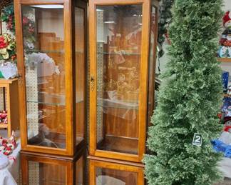 Lighted curio and display cabinets
