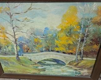 Much framed artwork-oils, prints and watercolors. Vintage framed oil