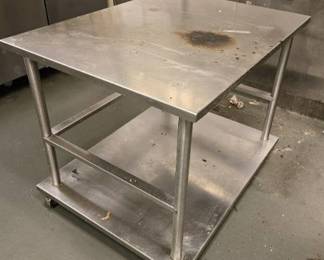 Stainless Steel 2 Tier Rolling Table