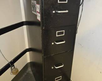 Black 4 Drawer Filing Cabinet