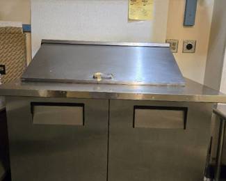 Stainless Steel 2 Door TRUE Worktop Refrigerator