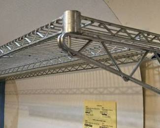 (6) Stainless Steel Wall Mounted Shelves, Varying Sizes