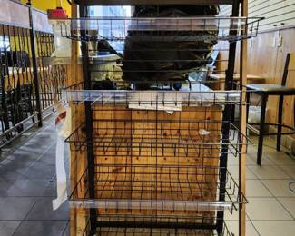 5 Tier Wire Merchandiser On Casters