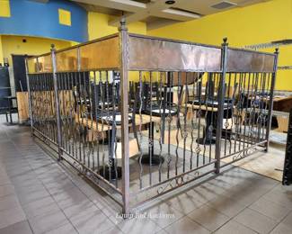 5.5ft Tall Brass And Iron Fencing