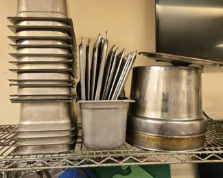 Assorted Stainless Steel Containers Some With Lids