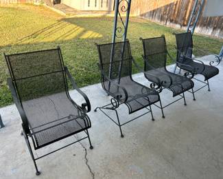 Wrought iron outdoor chairs