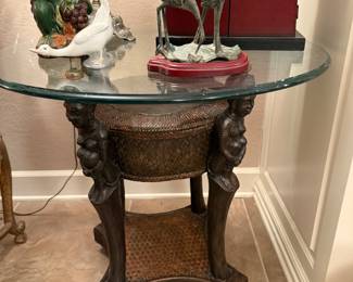 Glass Top End Table
