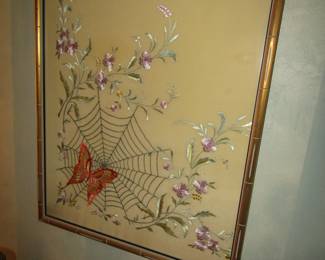 Asian silk thread "painting"