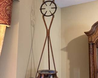 Cool artisan hanging planter!