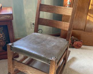 Stickley mission sewing rocker