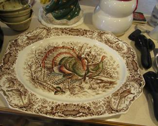 Johnson Bros. "Wild Turkeys" platter