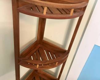 105 Teak Quarter Round 3Tier Bathroom Caddymin