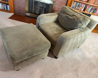 105 Stratford Faux Suede Oversize Armchair Ottomanmin