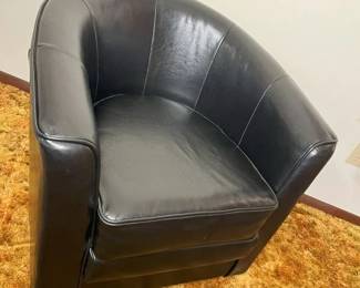 105 Faux Leather Swivel Club Chair X2min