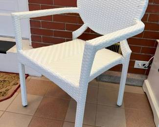 105 Seven Oceans Poly Woven Bistro Stacking Chair X3min