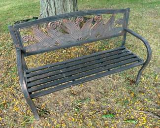 105 Plow Hearth Weatherproof Fern Fronds Garden Benchmin