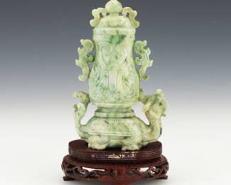 A Chinese Carved Jade Censer 