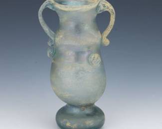 Ancient Roman Glass Amphora Vase