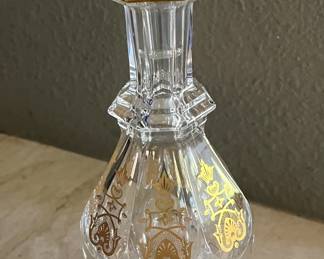 Baccarat Crystal decanter gold pattern $300
