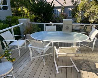 Outdoor table and 5 chairs $200