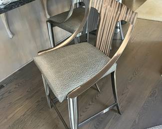 Ostrich leather custom Bar chairs (3) $450