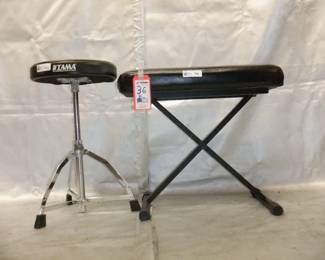 LOT OF 2 STOOL/BENCH