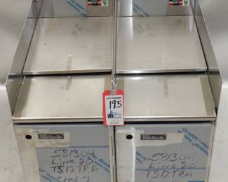 LOT OF 2 PERLICK TS12TRA UNDER COUNTER TRASH CHUTE NOS